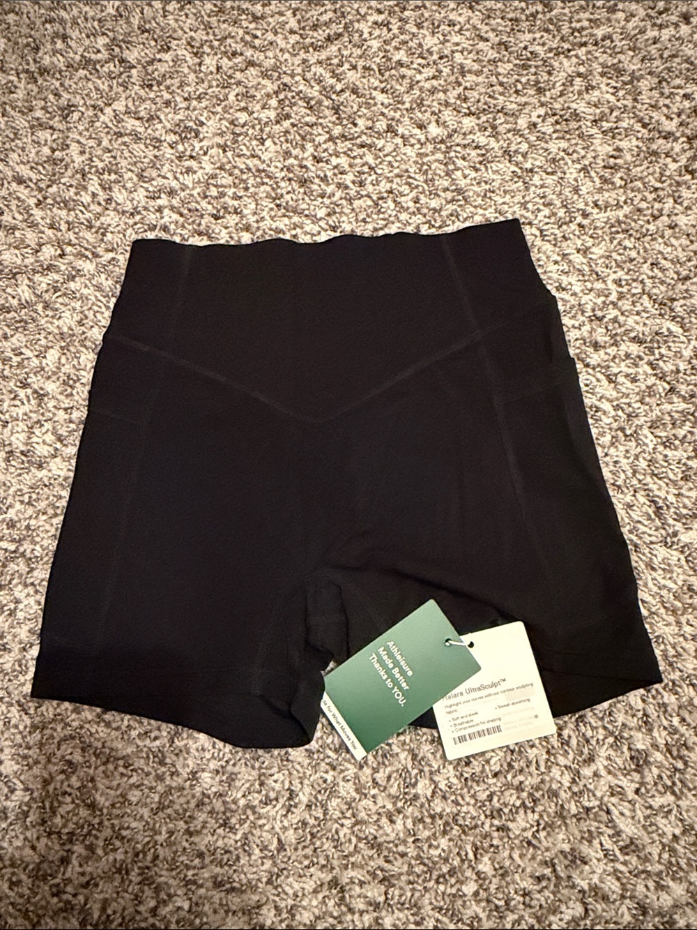 HALARA Black High-Rise Athletic Stretch Shorts contour-sculpting fabric